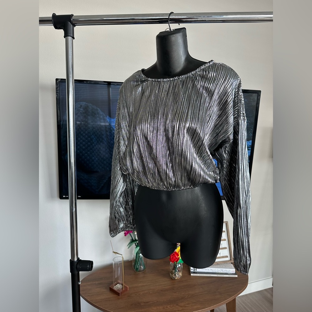 Angel Metallic Silver Blouse
